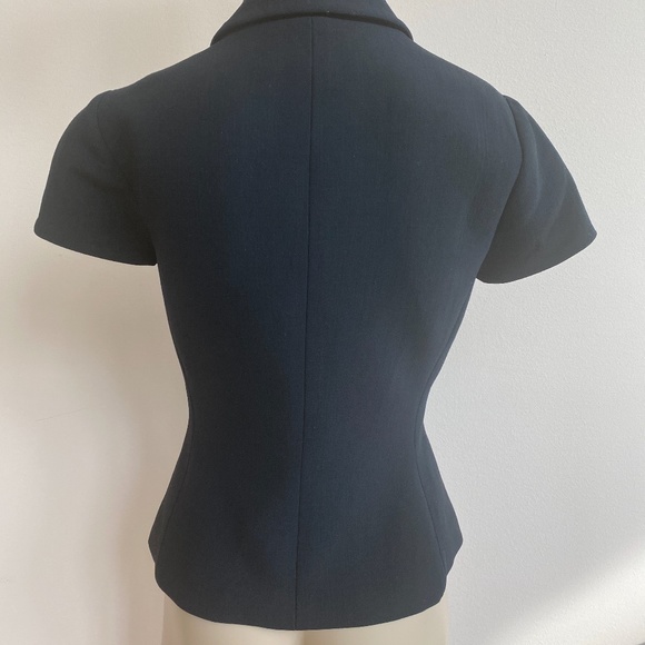 Worth Petites 2 Black Wool Stretch Short Sleeve - Picture 2 of 8